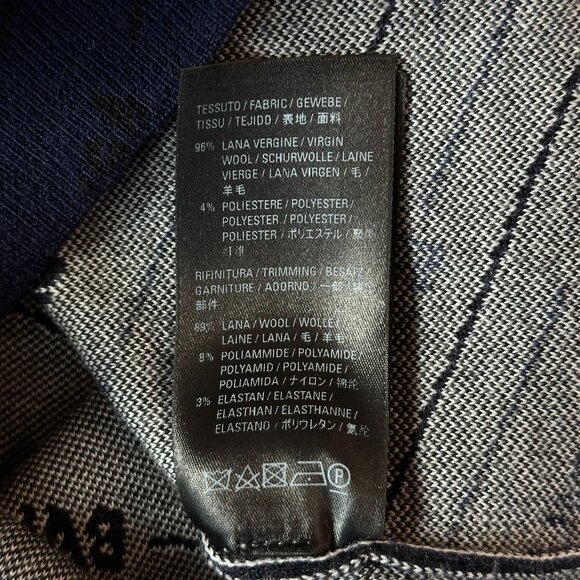 Balenciaga Navy Black & White All Over Logo Knit Sweater - Picture 6 of 6